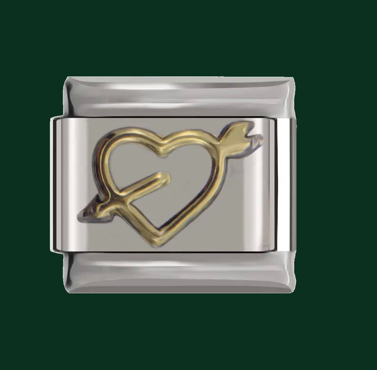 Corazón flechado dorado